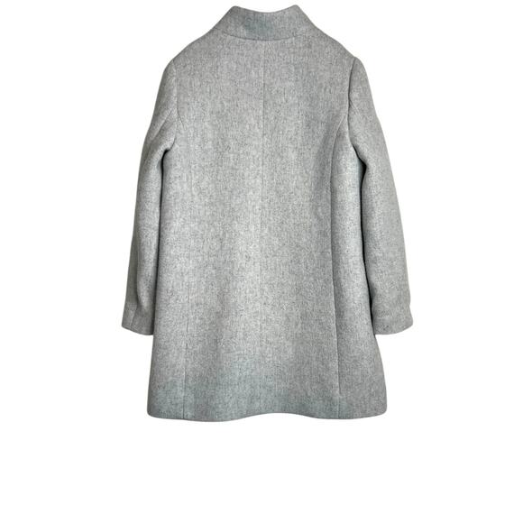 CREWCUTS Wool Blend Bow Front Coat in Gray Classic Dressy Winter Girls Size 10 - Picture 3 of 11